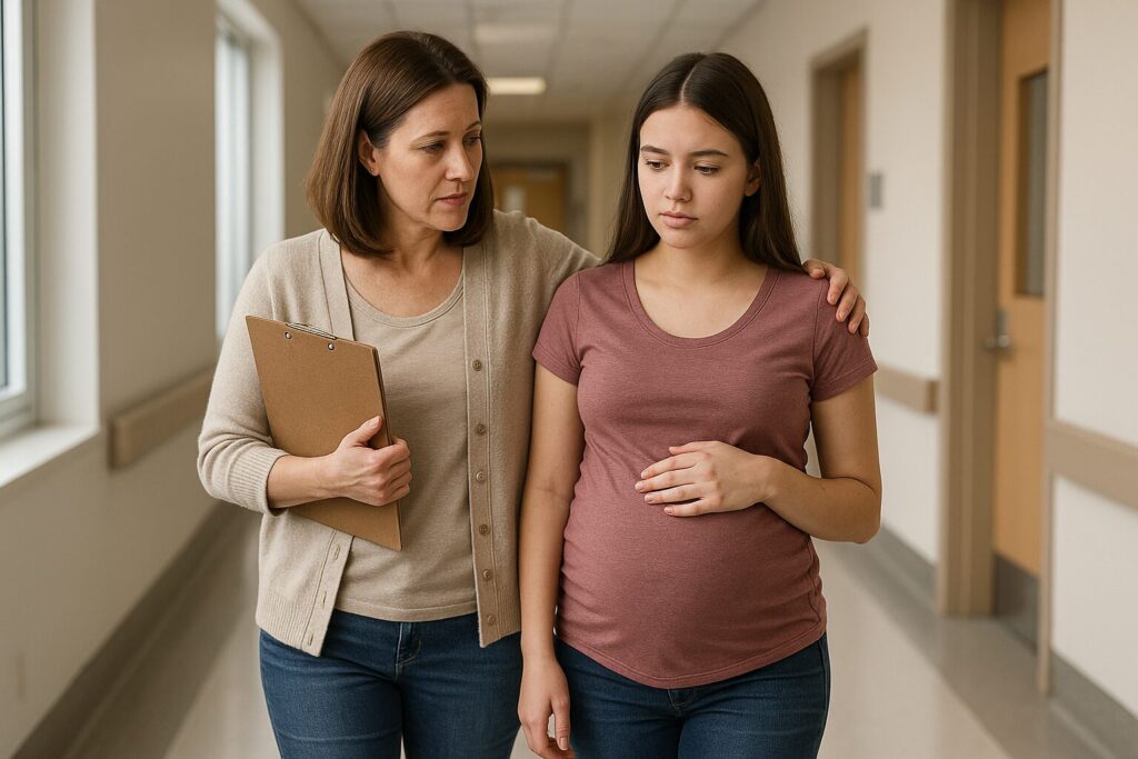 Envolvimento prático e o apoio durante o pré-natal na gravidez na adolescência.