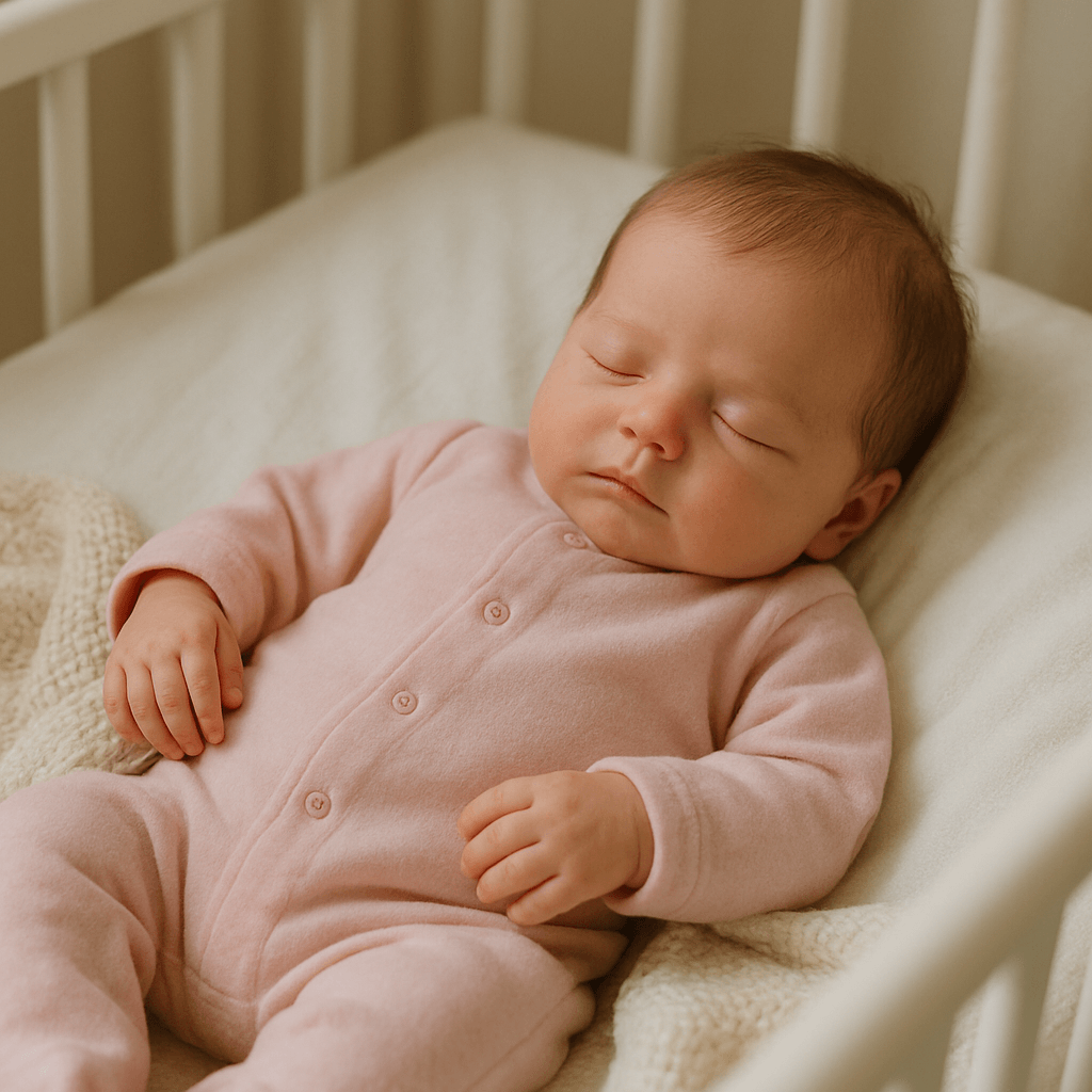 Bebê reborn hiper-realista em ambiente calmo e delicado.