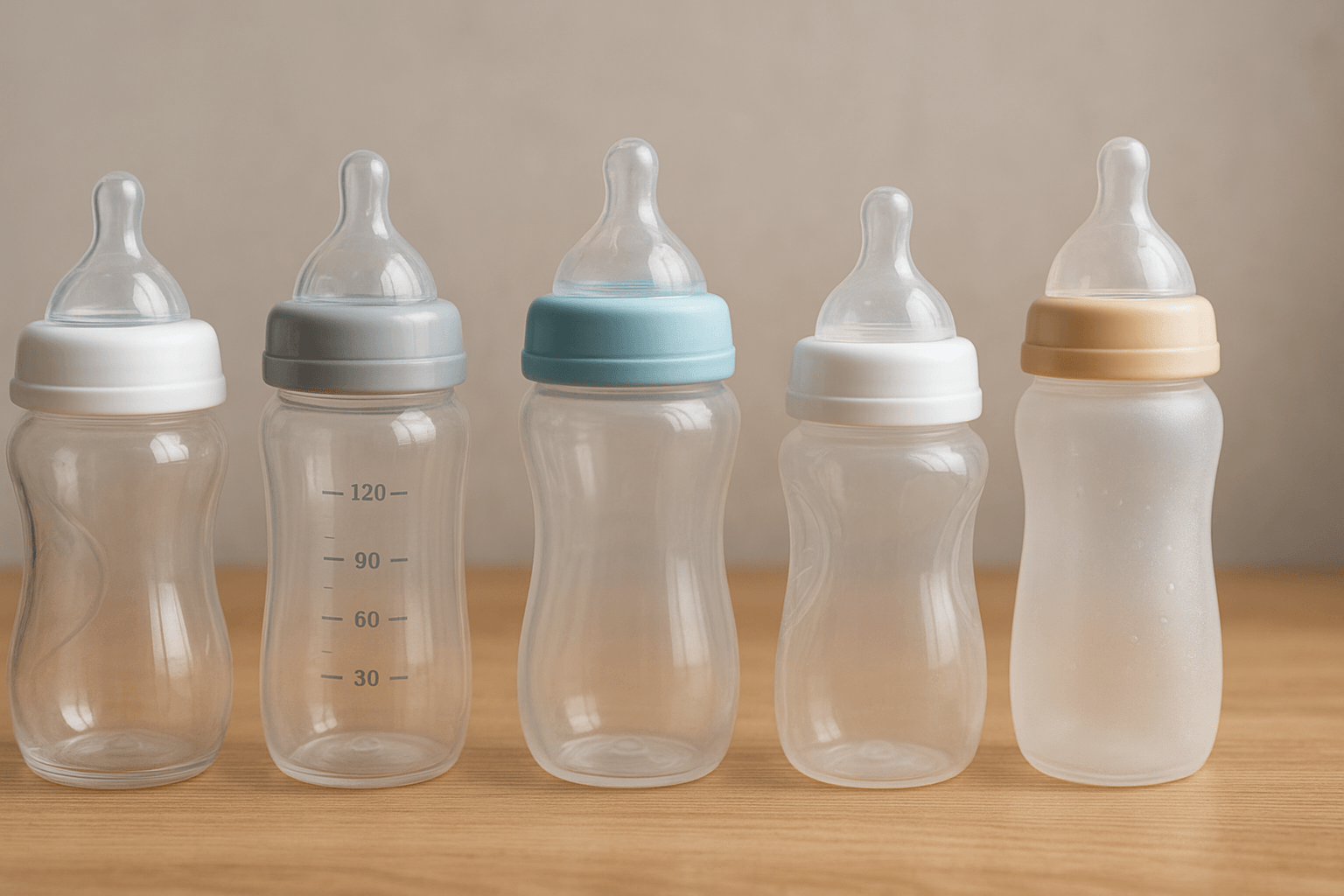 Conjunto das 5 mamadeiras para recém-nascido recomendadas