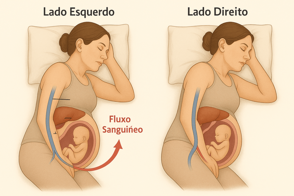 Comparação entre dormir do lado esquerdo e direito na gravidez - benefícios de cada posição
